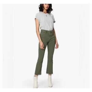 MOTHER Olive Green High-Rise Skinny Jeans